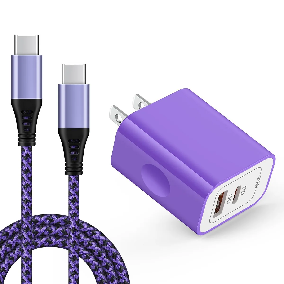 No Sew No Sew 20W Dual Port USB-C + USB-A Charger with 6ft USB-C Cable — product photo