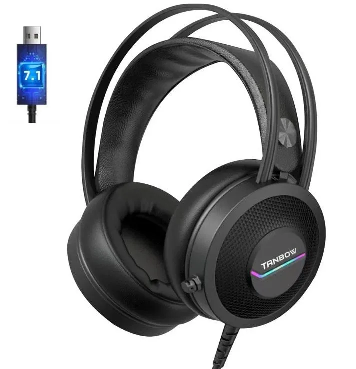 Corn Electronics Corn Electronics USB Gaming Headset Gray 7.1 50mm 120° Mic — product photo