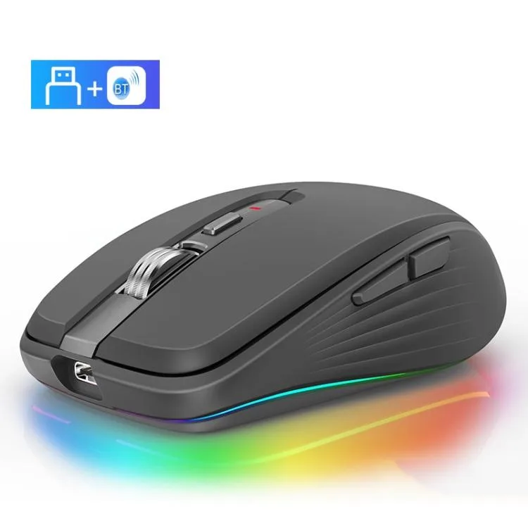 allentian allentian Fmouse M303 2400DPI RGB Mouse Gray — product photo