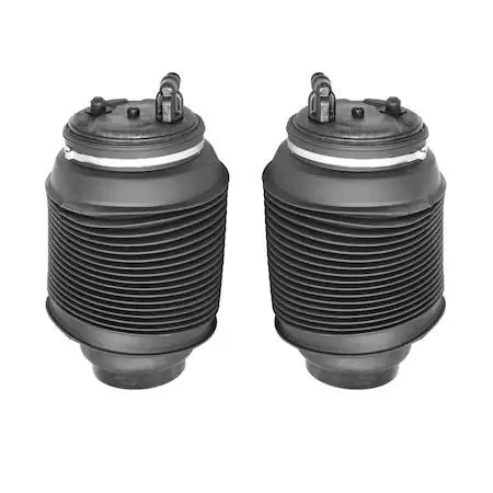 Unity rear air spring kit, two black rubber bellows with metal end caps