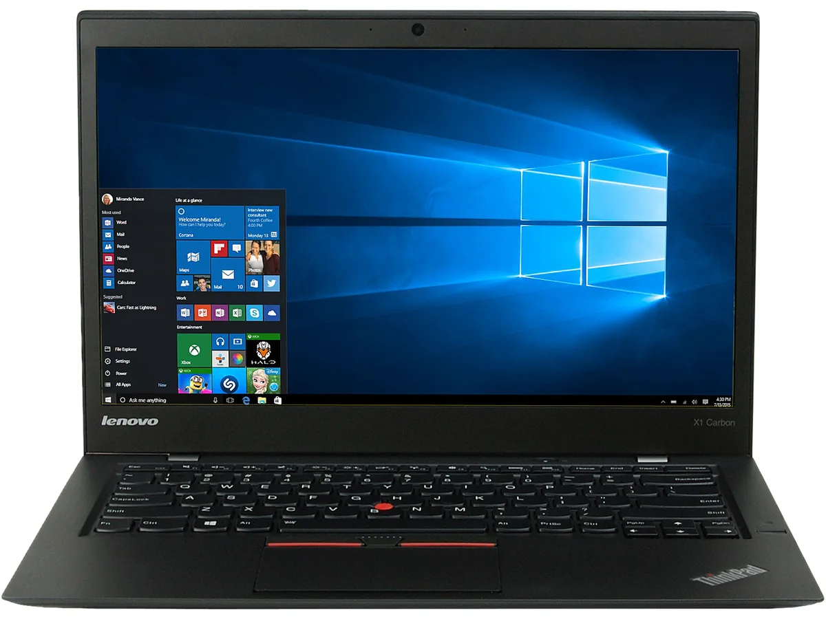 Lenovo Lenovo NE5-31657 ThinkPad X1 Carbon Gen 3 Core i5-5300U 2.3GHz 8GB DDR3L 512GB SSD 14.0" FHD Windows 10 — product photo