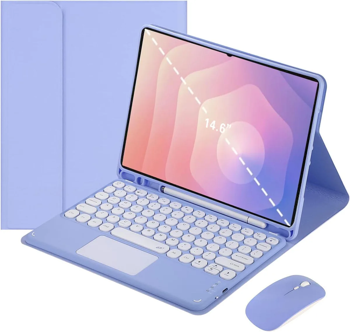 Timoom Timoom Magnetic Detachable Keyboard Case with Wireless Mouse for Galaxy Tab S11 Ultra 14.6 2025 Purple — product photo