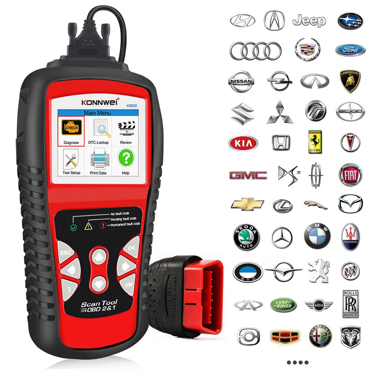 LUOM LUOM KW830 OBDII Scanner 2.8" Color Screen — product photo