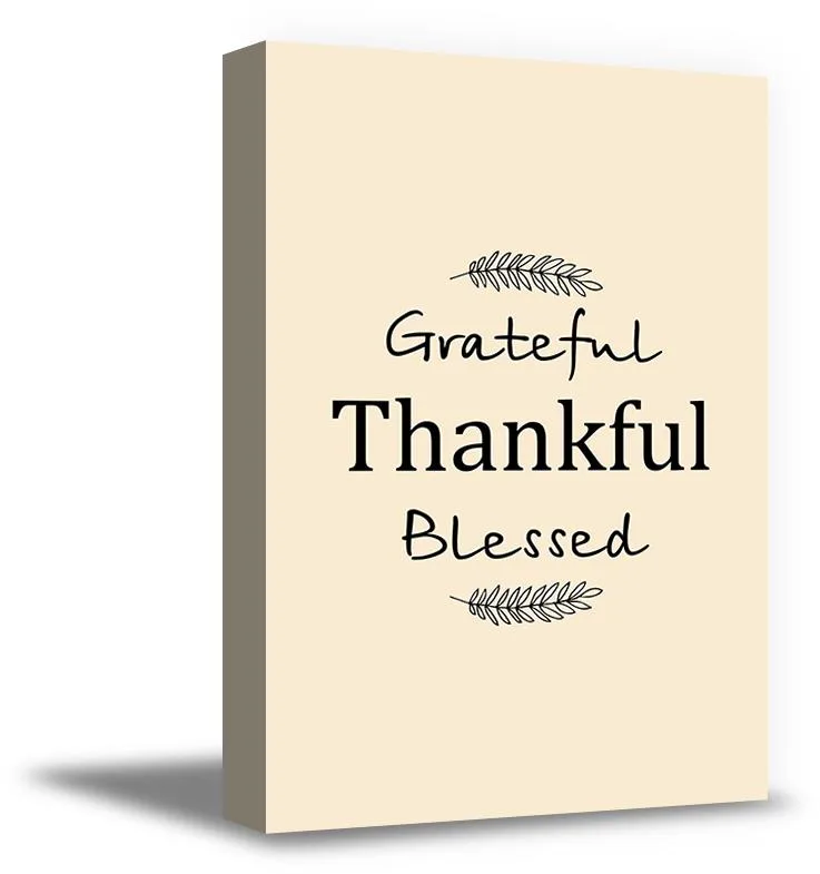 Awkward Styles Awkward Styles Thanksgiving Canvas Wall Art Grateful Thankful Blessed Quote 8" x 10 — product photo