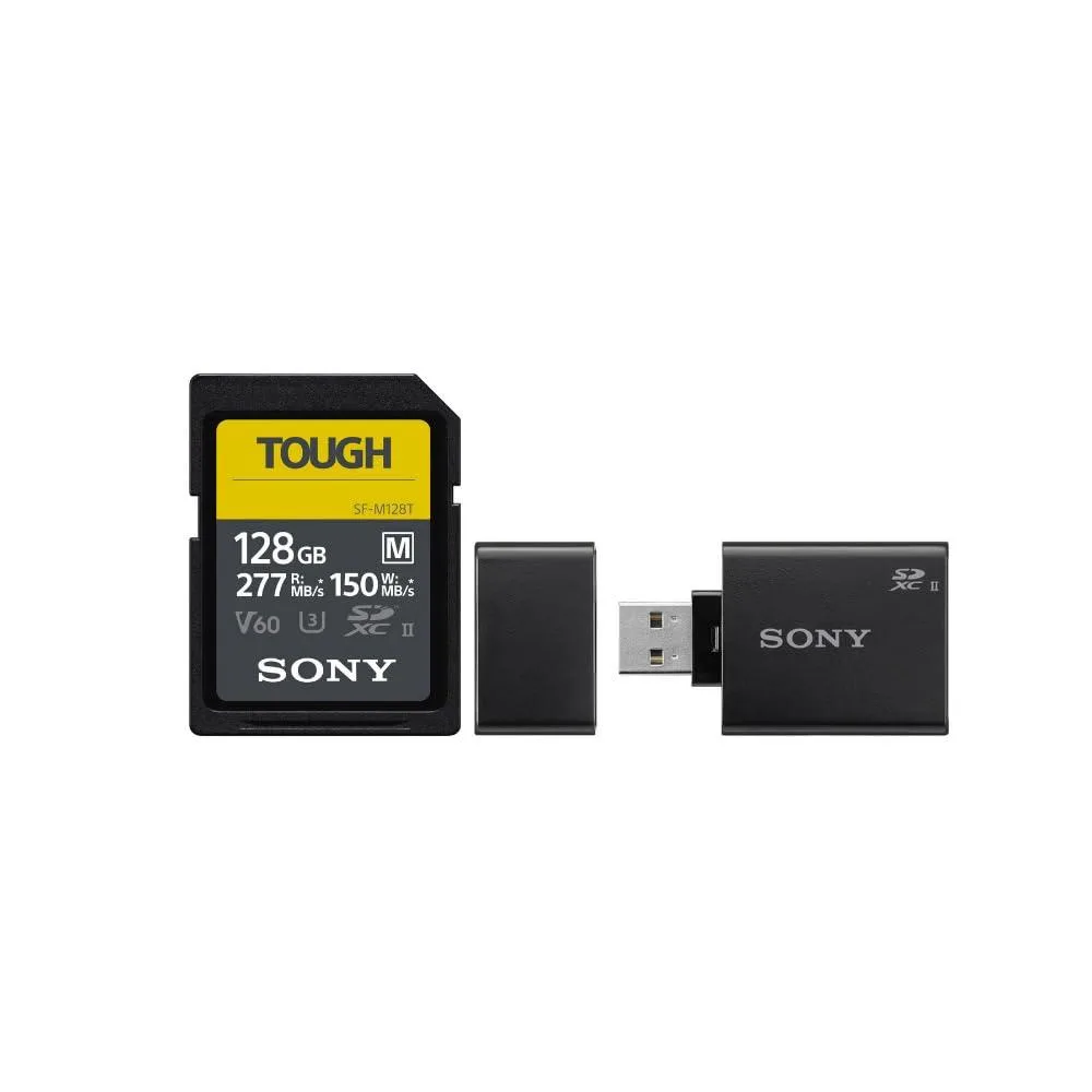 Sony Sony SF-M 128GB Tough SD 2-Pack + UHS-II USB 3.1 Reader — product photo
