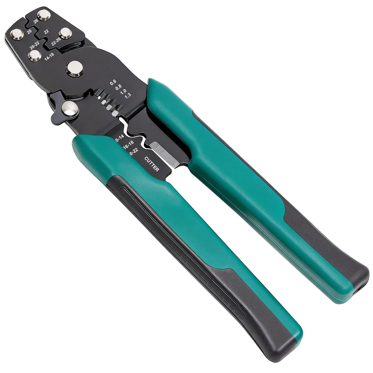 Pasfitloli Wire Cap Connectors 10-22 AWG 3-in-1 Crimper Stripper Cutter Black — product photo