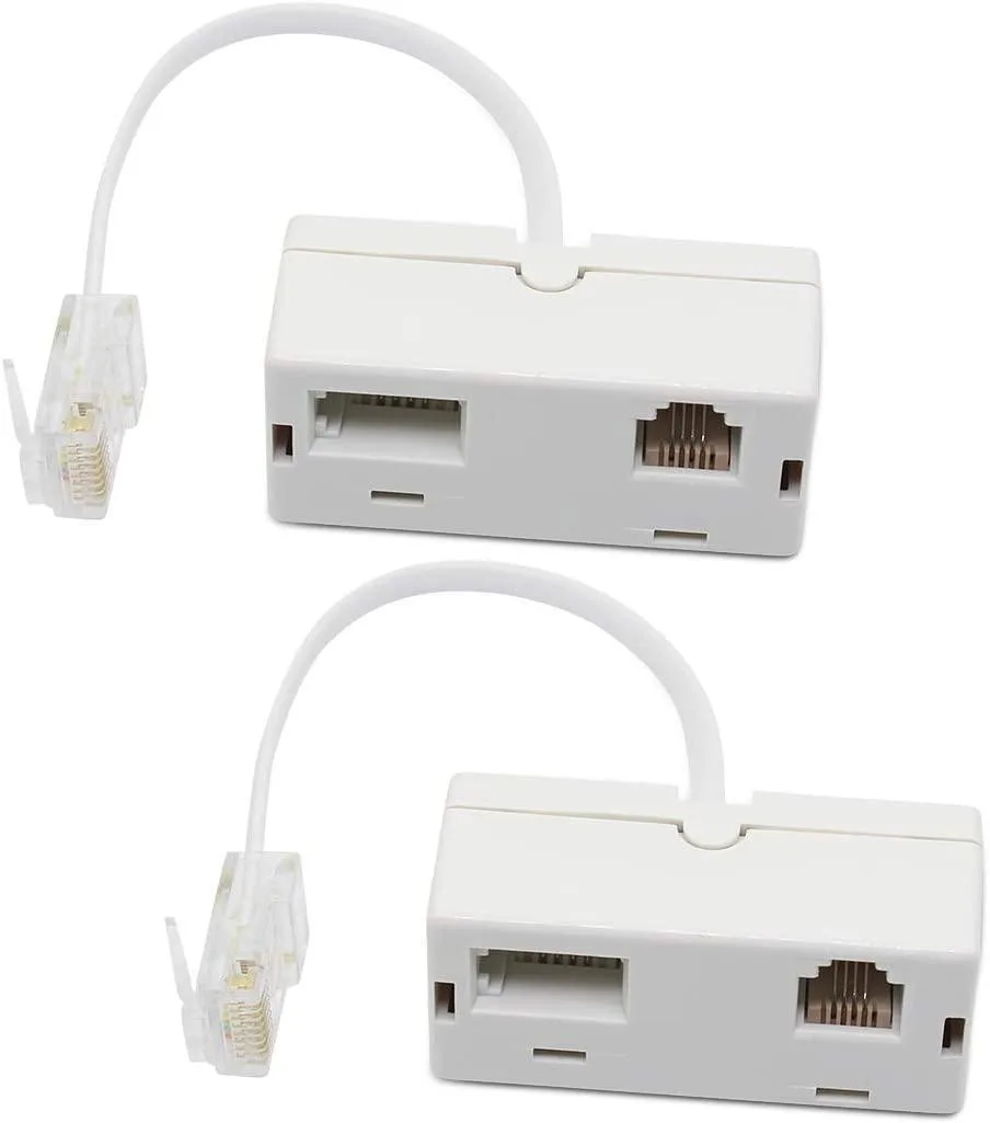 EVESKY EVESKY 2-Pack RJ45 to BT/RJ11 Splitter Cable 16cm — product photo