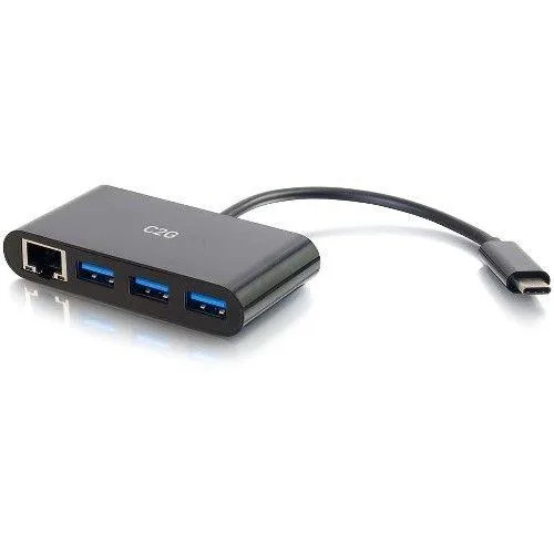Cables To Go Cables To Go 29747 USB-C Ethernet hub with 3 ports — product photo