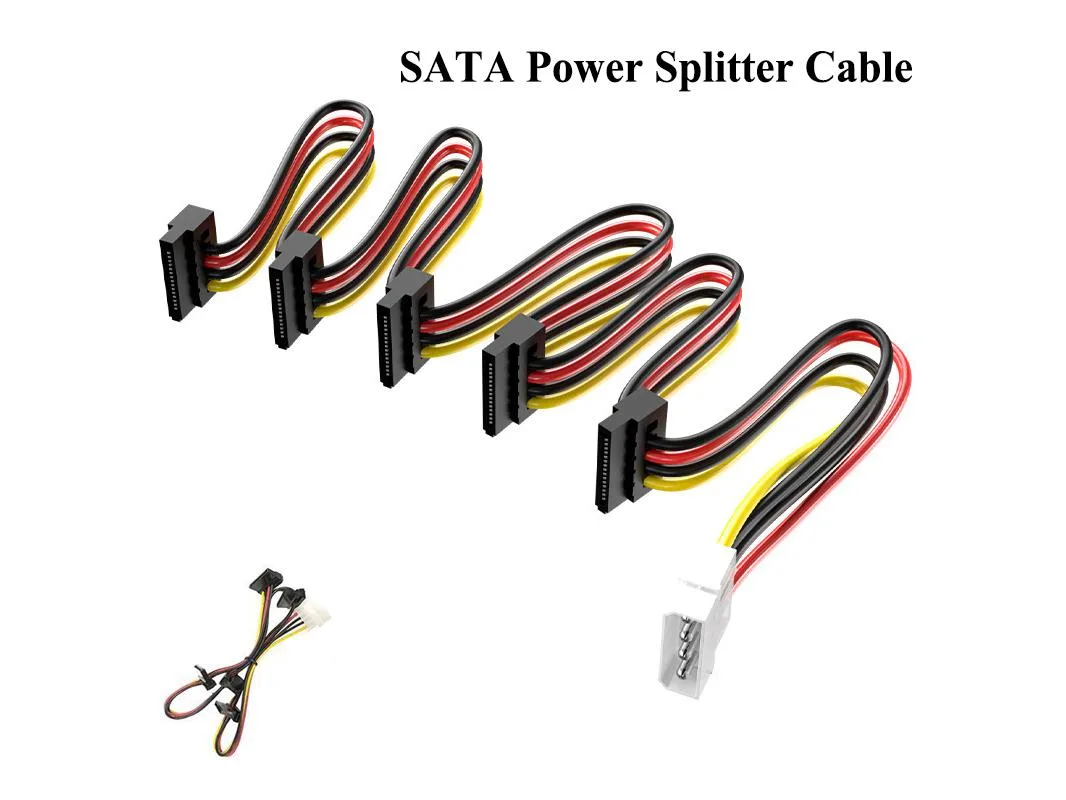 Wadermoon Wadermoon SATA Power Splitter Cable 1 Male to 5 Female 24-inch 60cm — product photo