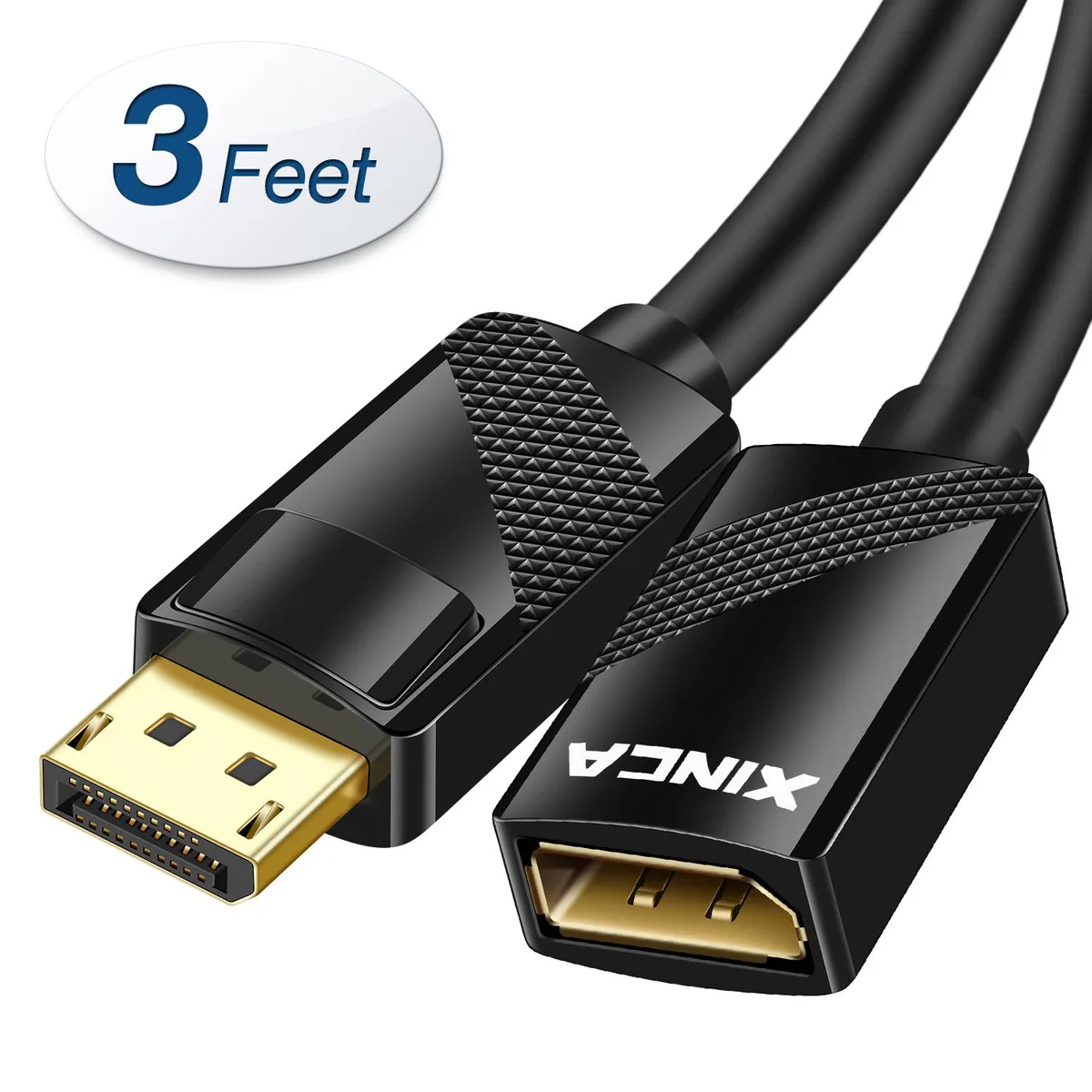XINCA XINCA DisplayPort Extension Cable 3Ft Male to Female 4K — product photo