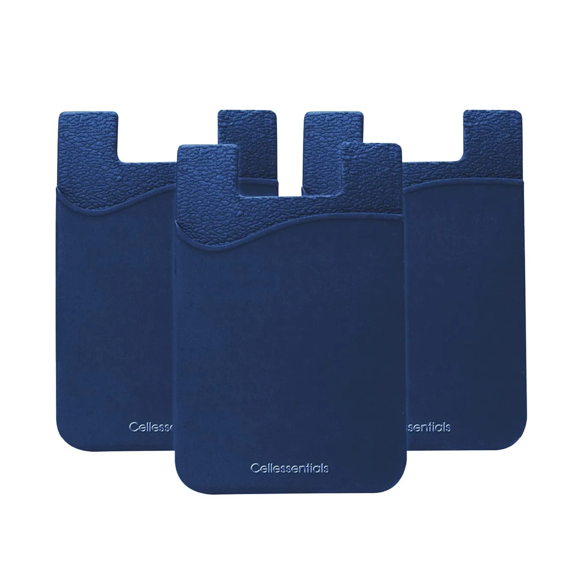  Cellessentials Silicone Stick-On Phone Wallet Blue 10 11 12 13 — product photo