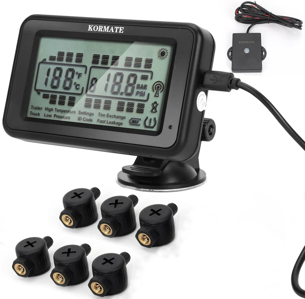 WUQ WUQ TPMS Flow Thru Sensor 6 Sensors car electronics accessory — product photo
