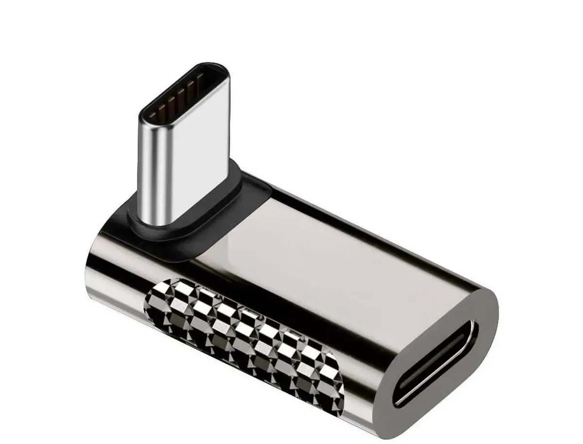 Vszerda Vszerda USB4 Type C Male to Female 90 Degree Angled 20Gbps 100W 8K@60Hz Adapter — product photo