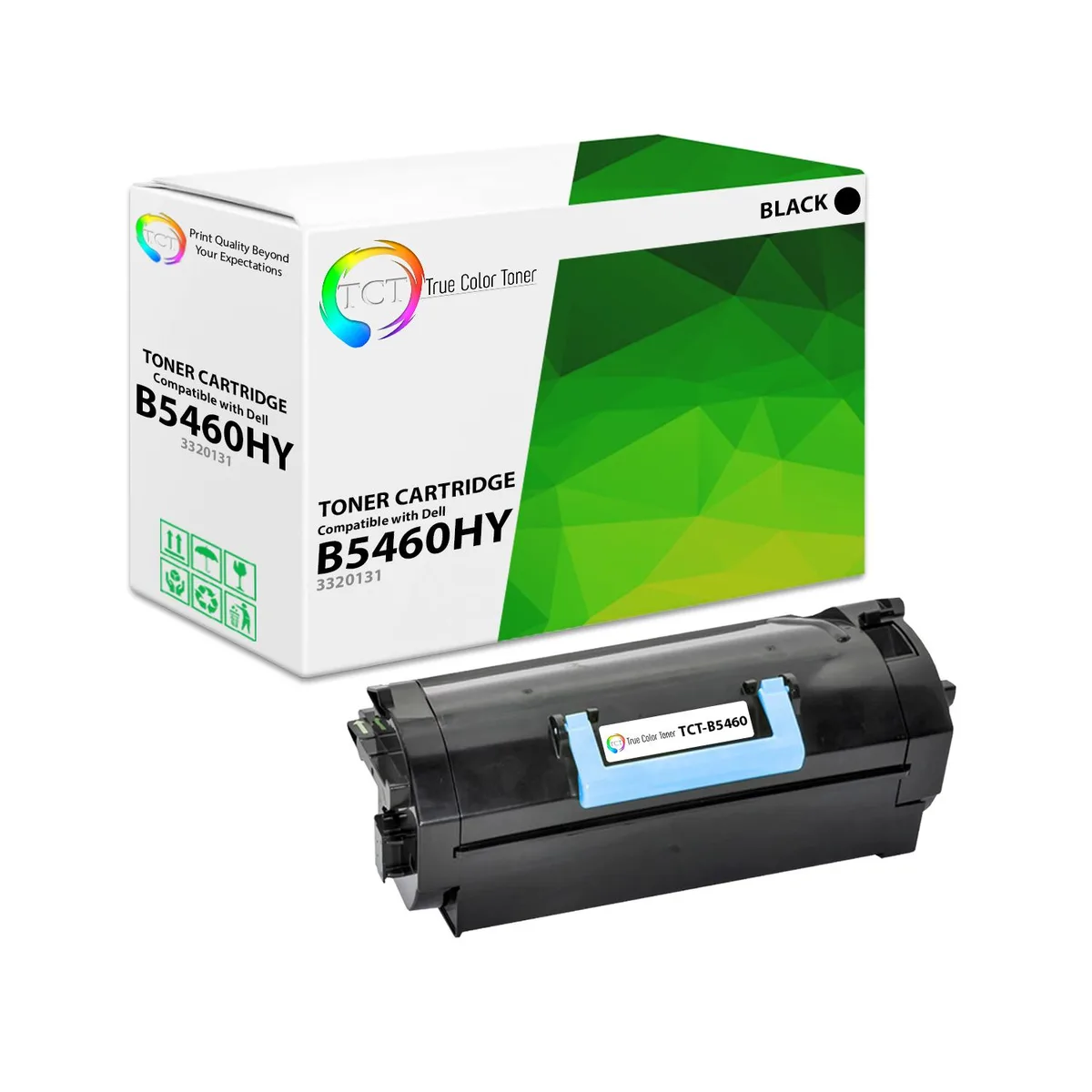 TCT TCT TCT-B5460 toner cartridge black high yield 45000 pages for Dell 3320131 B5460 — product photo