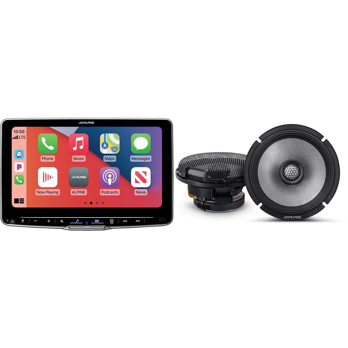 Alpine Alpine iLX-F509 Halo9 9" Receiver with R2-S65 6.5" Coaxial Speakers — product photo