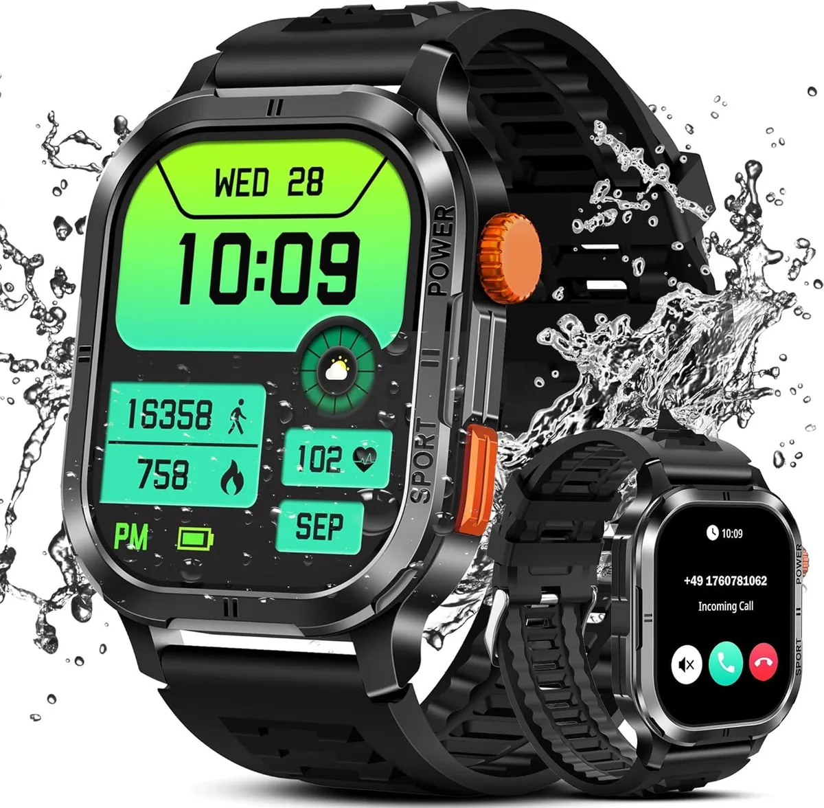 IHDAPP IHDAPP Military Smart Watch 2.13" AMOLED Black — product photo