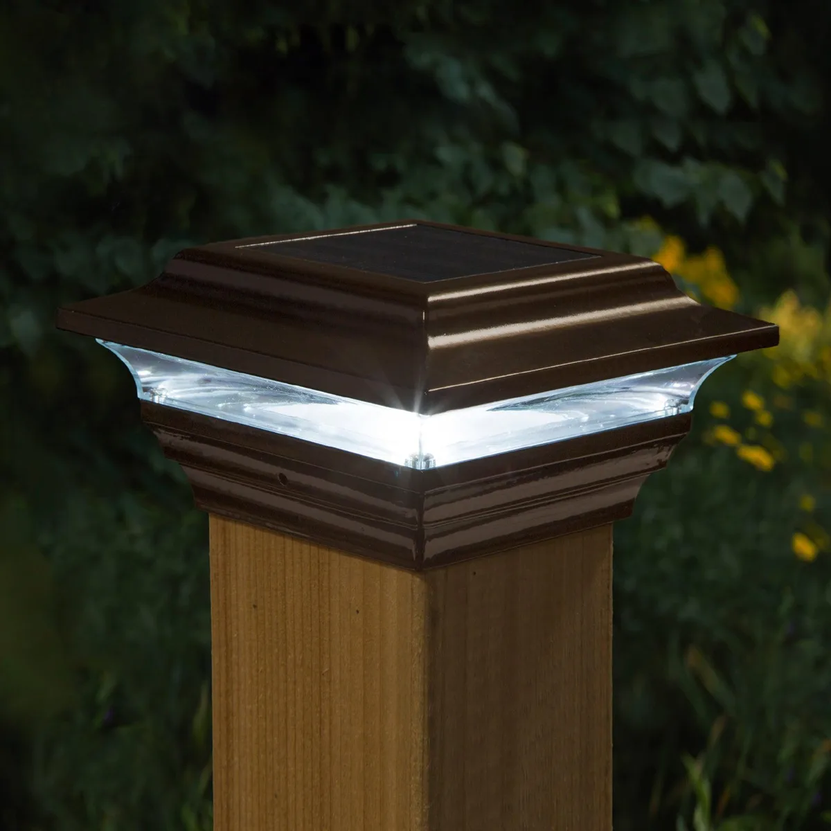 Classy Caps Mfg. Inc. Classy Caps Mfg. Inc. Imperial Solar Post Cap 4x4 Bronze 2 Pack — product photo