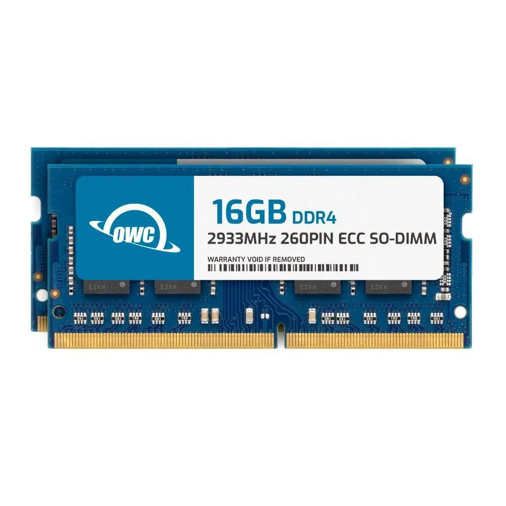 OWC OWC 32GB (2x16GB) DDR4 2933MHz CL21 ECC SODIMM 1.2V 260-pin laptop RAM — product photo