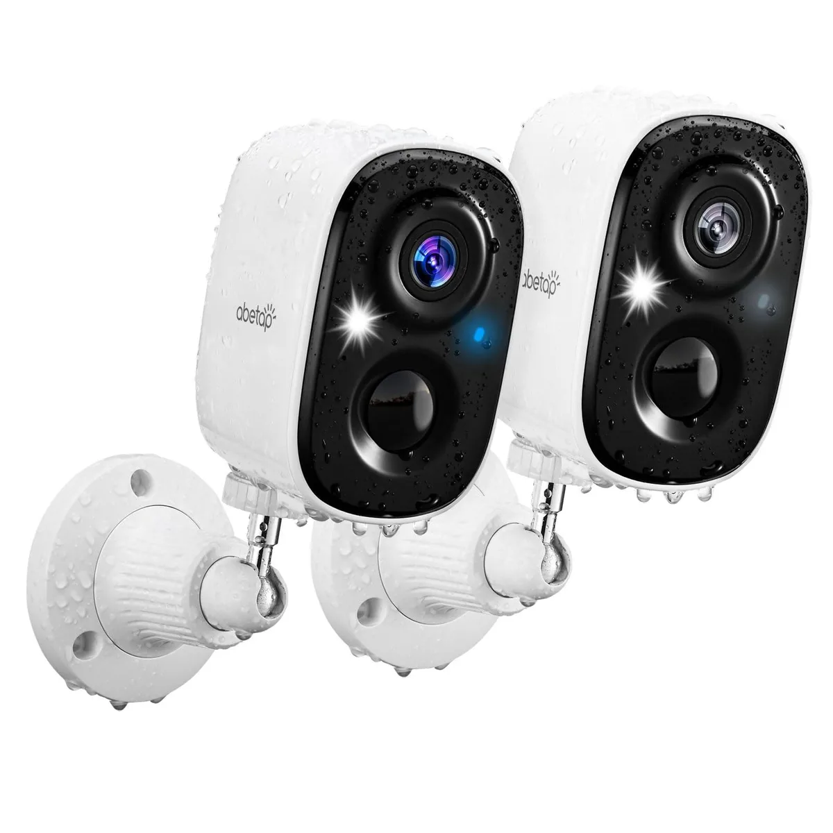  abetap X83-D 2K Bullet IP Camera White 2-Pack 1440p 2.4 GHz 122° 33 ft 15 fps IP65 Battery Powered — product photo
