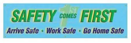 Accuform Signs Accuform MBR833 Safety Banner 28 x 96 in — product photo