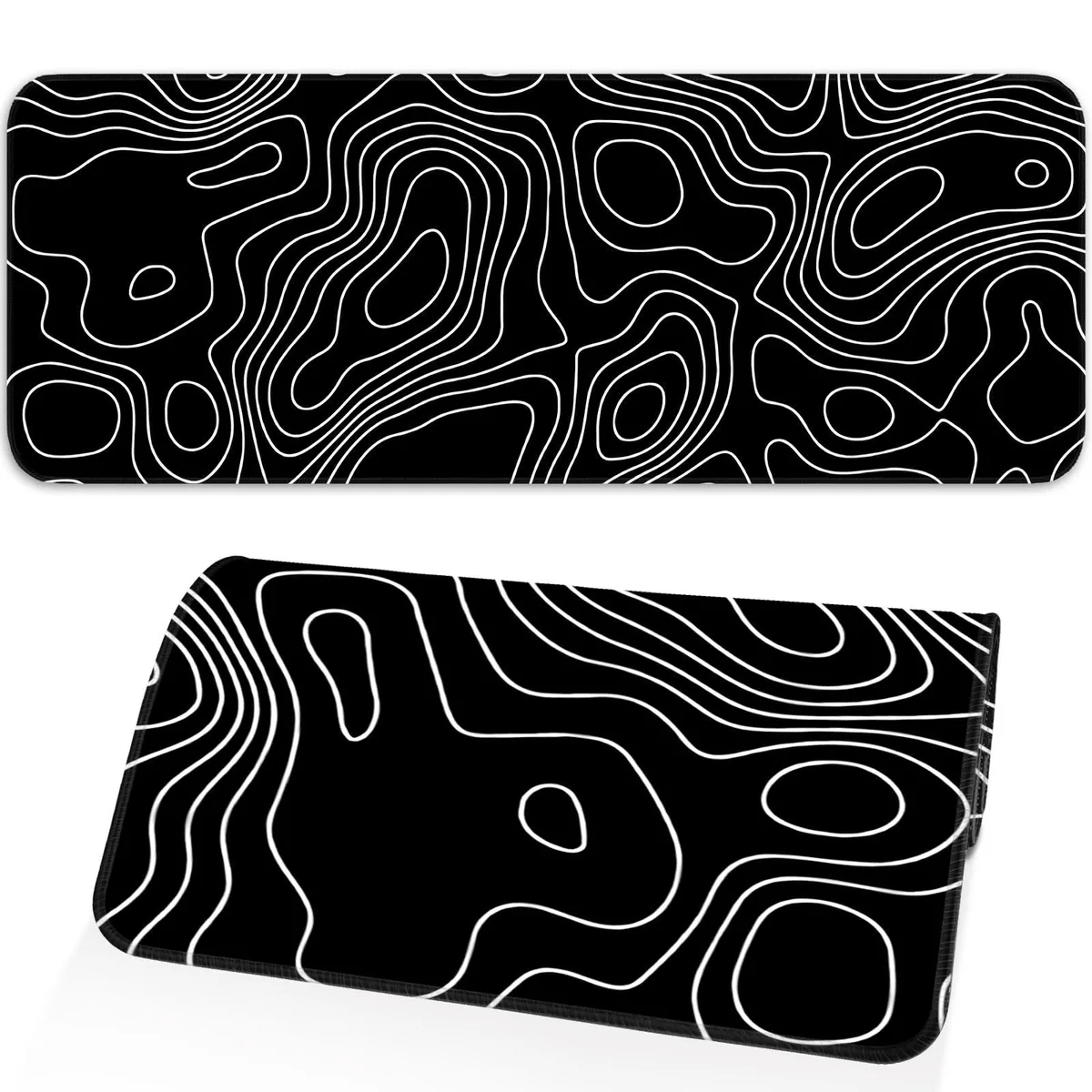 KEHIPI KEHIPI Gaming Mouse Pad Black Terrain Line 31.5x11.8 Inch — product photo