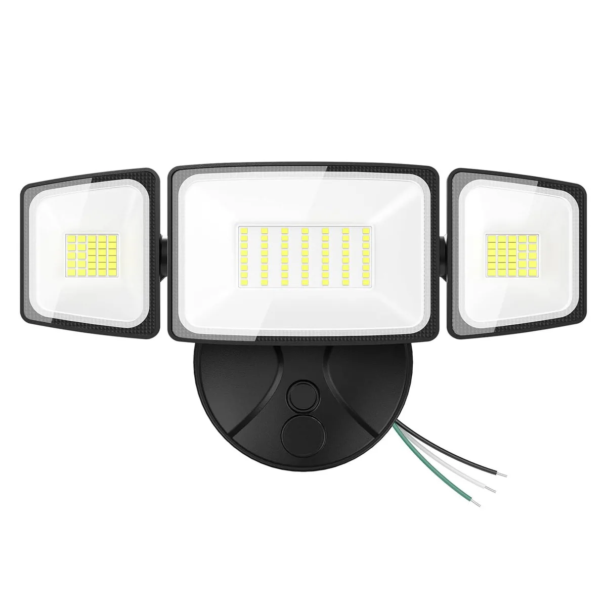 Three-head matte aluminum LED floodlight with adjustable arms