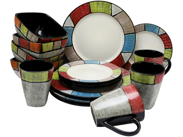 Elama Elama ELM-COUNTRY-COTTAGE 16-piece stoneware dinnerware set — product photo