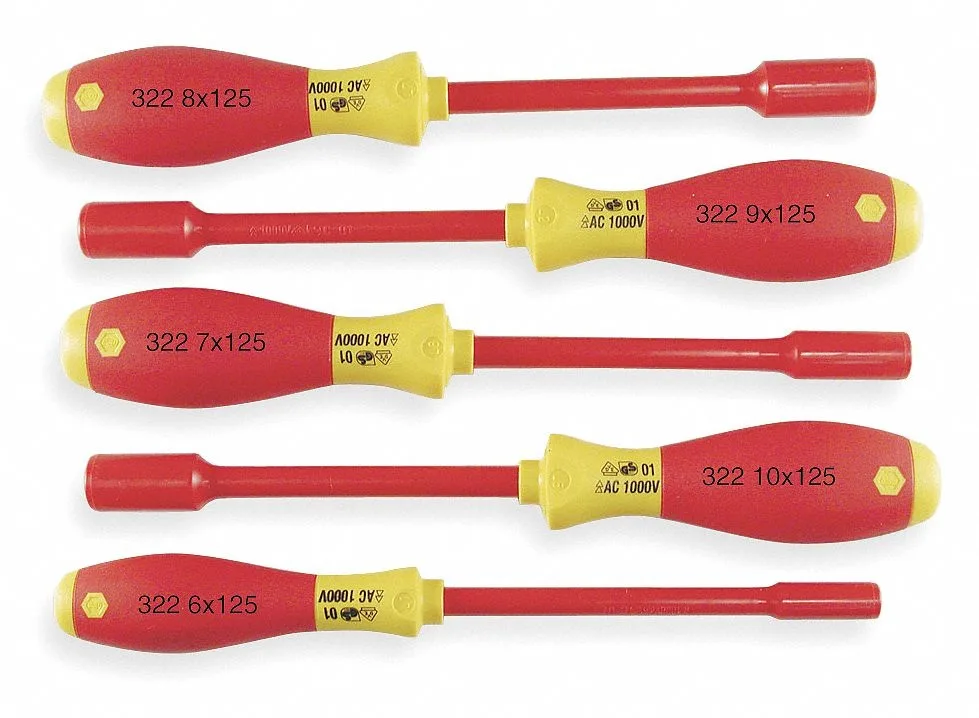 Wiha 32291 nut driver set six insulated cushion-grip drivers