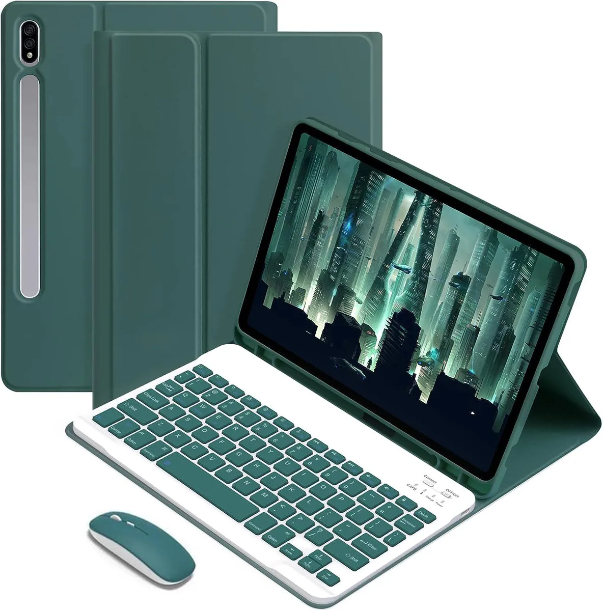 Werleo Werleo SM-X800/SM-X806 Keyboard Case with Wireless Mouse Combo Dark Green — product photo