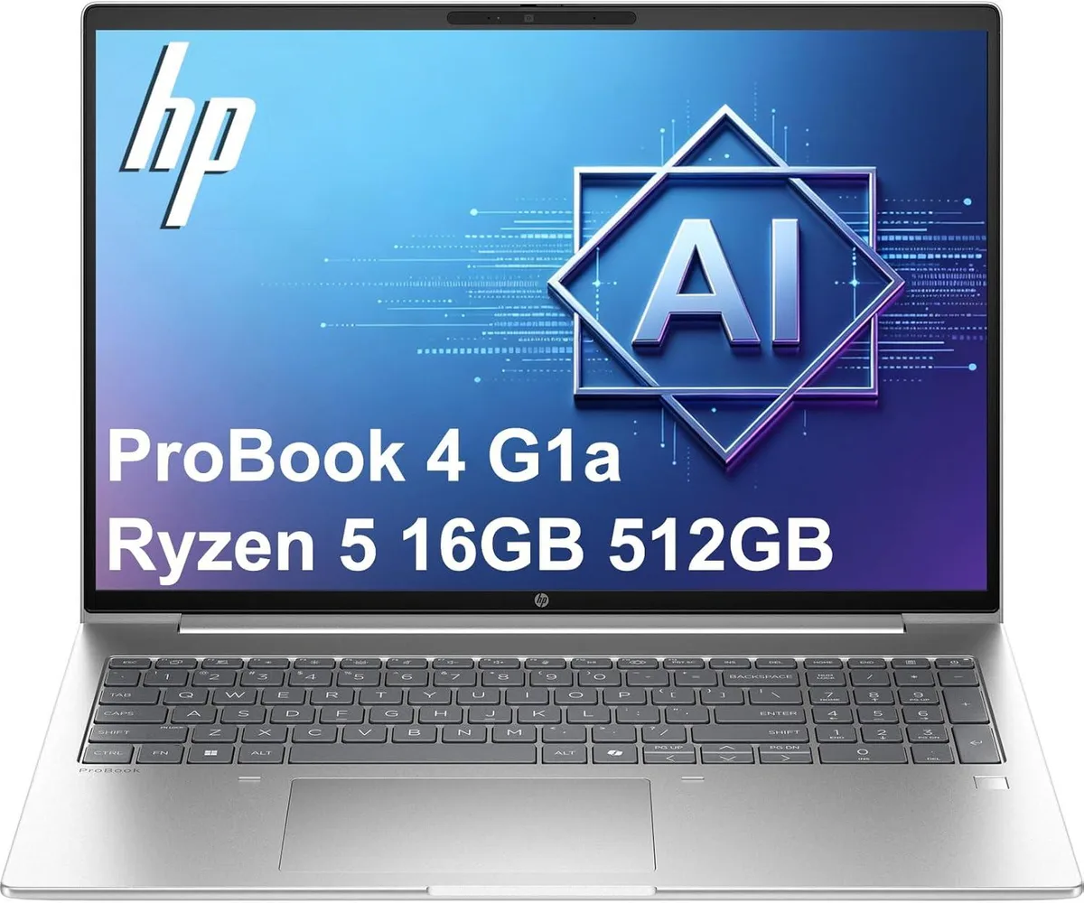 HP HP ProBook 4 G1a 16" WUXGA AMD Ryzen 5 230 16GB DDR5 512GB NVMe business laptop — product photo