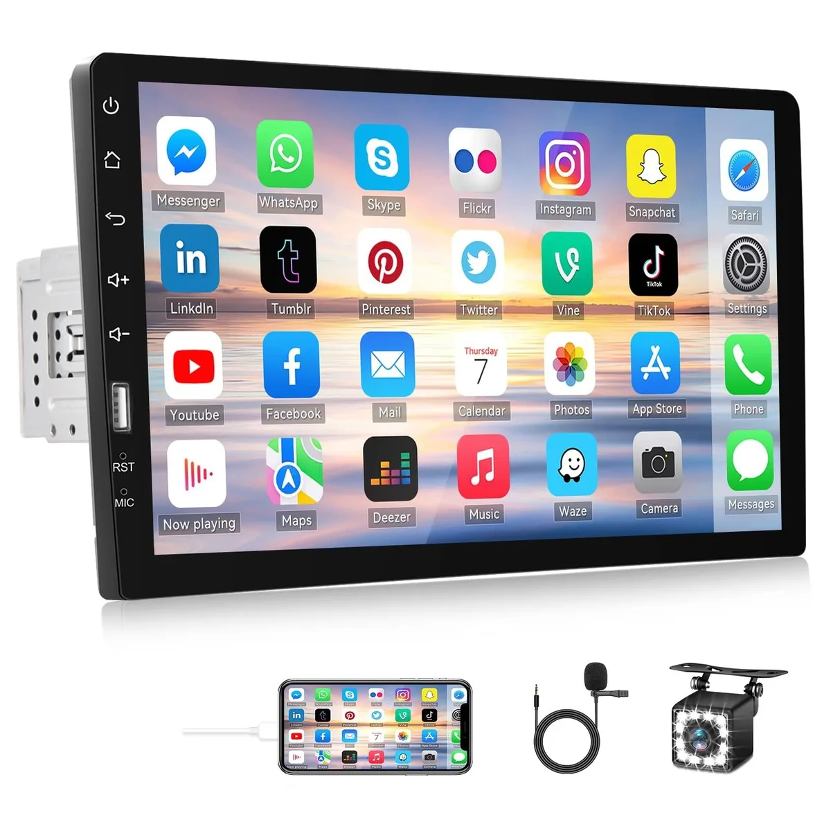 ARCTIC ARCTIC 2 in 1 Accessory 9 Inch Single Din Touch Screen Car Stereo Bluetooth 9 — product photo