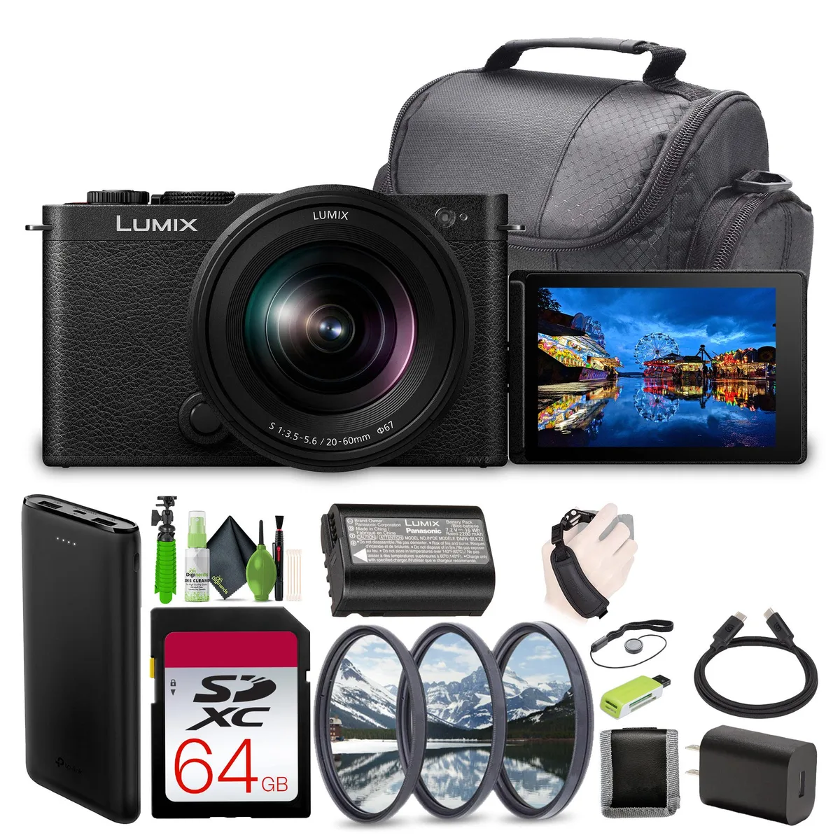 Panasonic Panasonic LUMIX S9 Full Frame Camera Kit with 20-60mm f/3.5-5.6 Lens Black — product photo