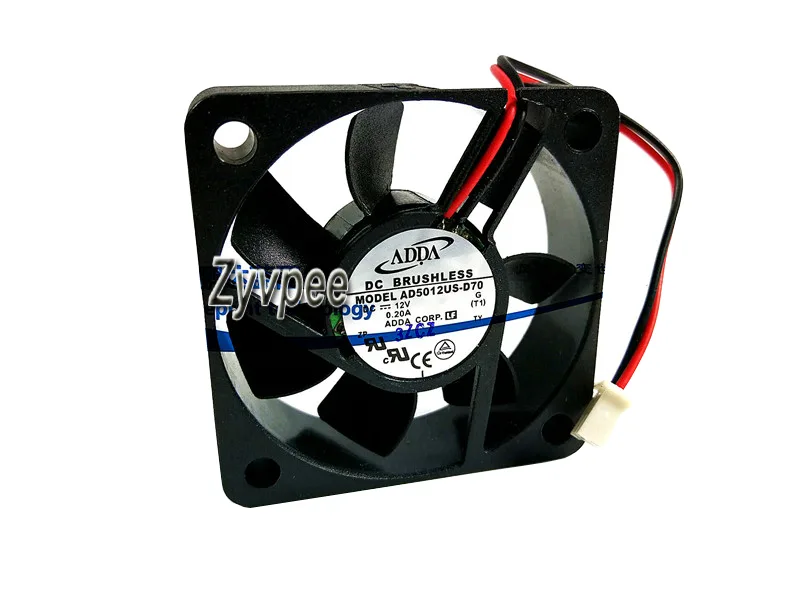 Zyvpee Zyvpee AD5012US-D70 50x15mm 12V .21A 2-pin hydraulic case fan — product photo