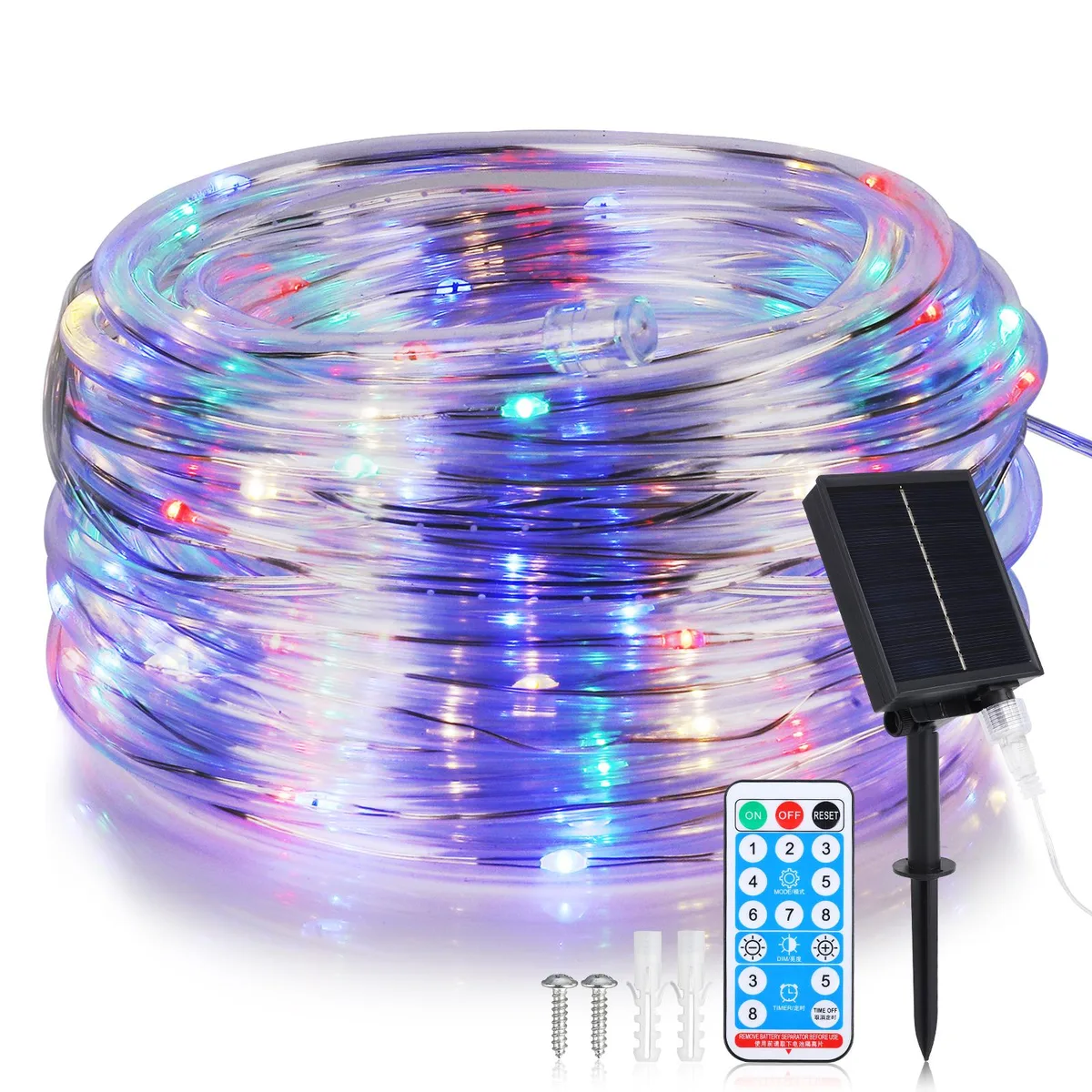 SMY Lighting SMY Lighting 72ft Solar LED String Light 200 LED IP65 IP68 — product photo