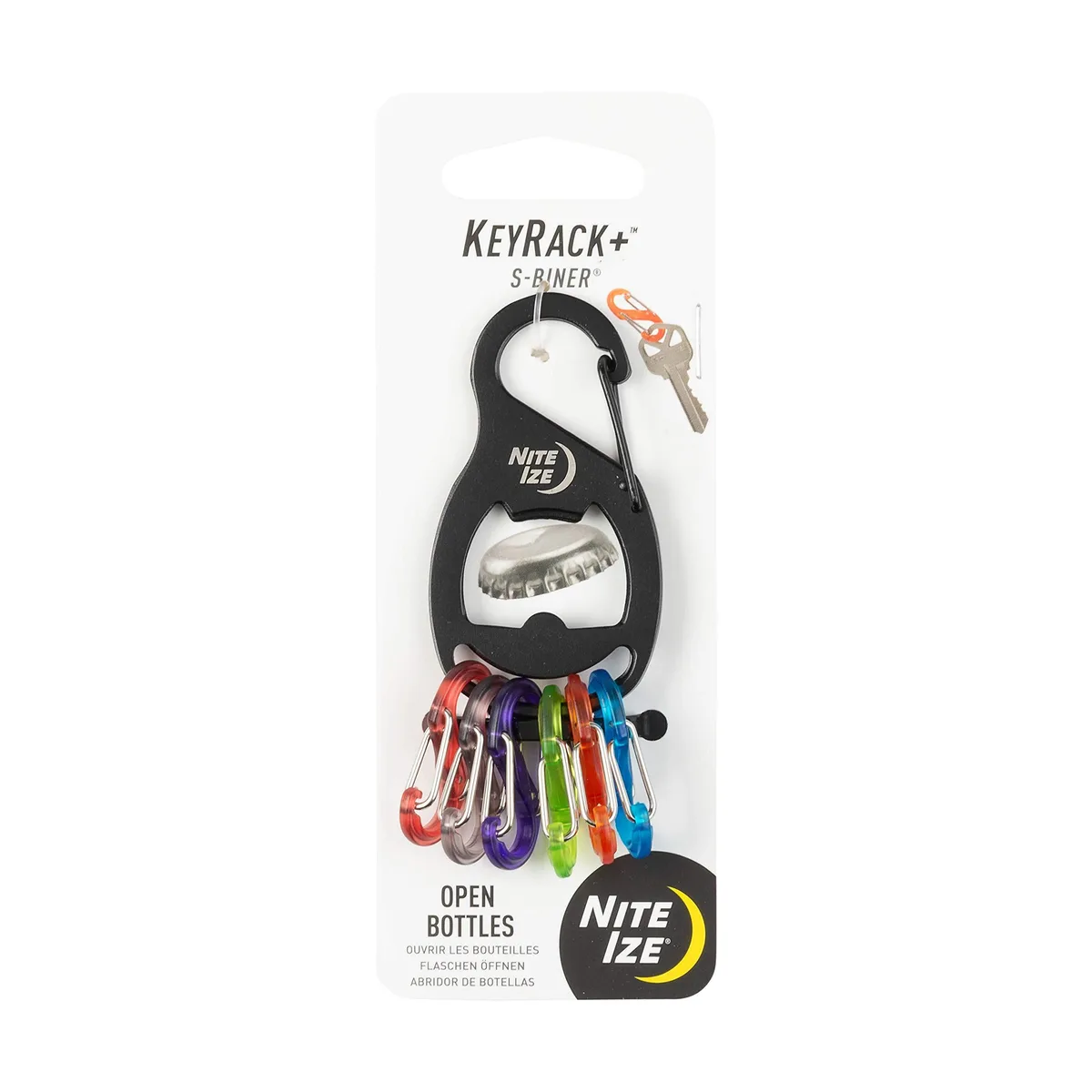 Viator Gear KRB2-01-R6 keyholder 6 S-Biners stainless steel black — product photo