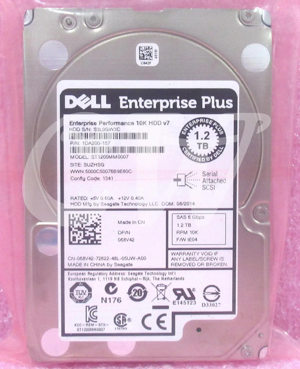 DELL DELL ST1200MM0007 1.2TB 10000RPM SAS 2.5in internal hard drive — product photo