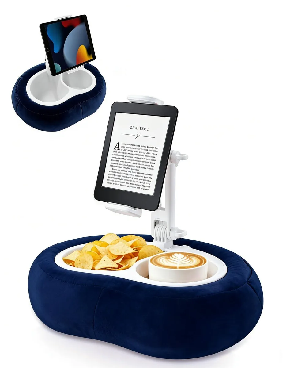  Miledi BZ-10 Tablet Pillow Stand with Detachable Bowl, Blue — product photo