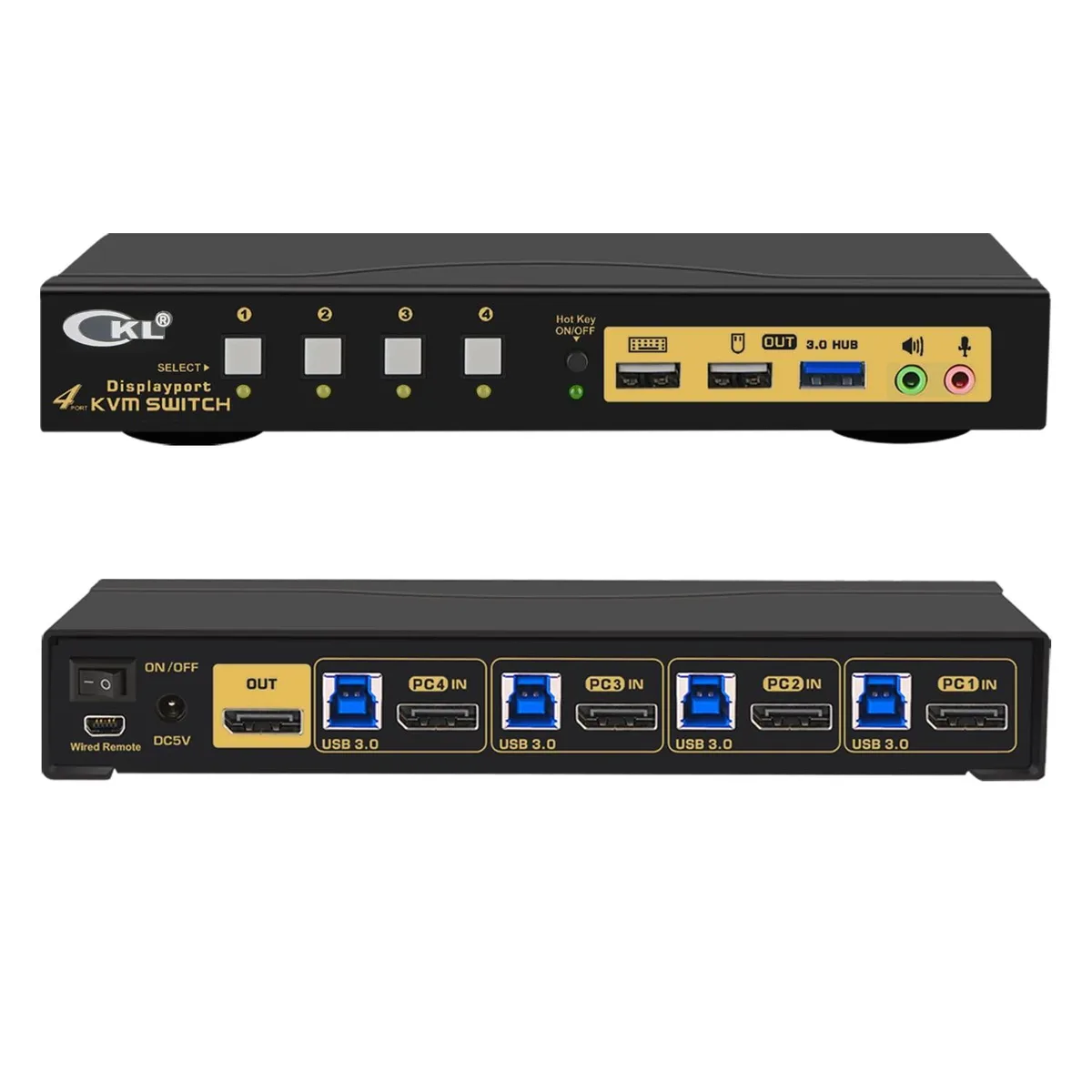 Vszerda Vszerda 64DP-4 4-port DisplayPort 1.4 KVM switch — product photo