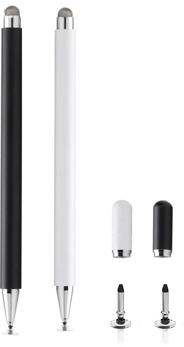  fllynewrite 2-in-1 Stylus Pen 2-Pack Black+White — product photo