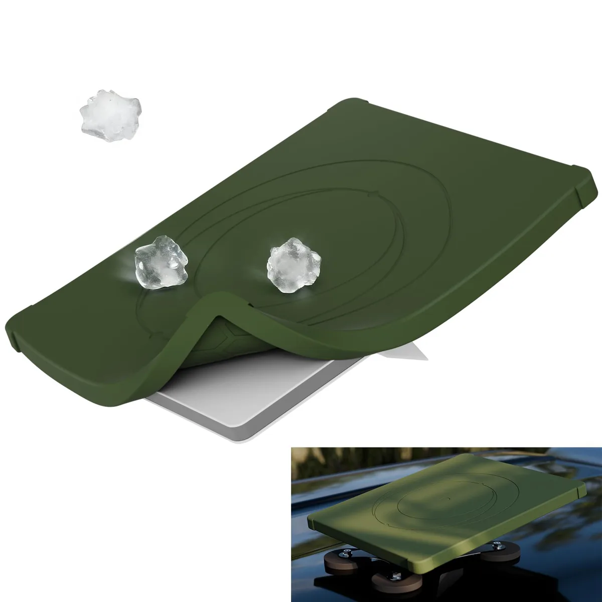EAZUSE Starlink Mini Cover Green Liquid Silicone — product photo