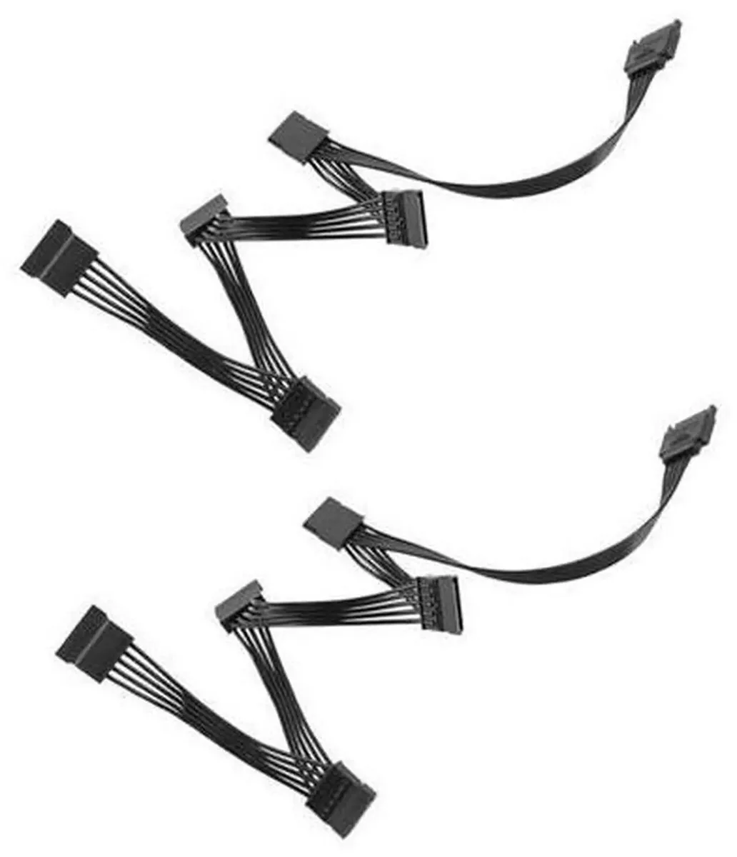 SMUGDESK SMUGDESK 15 Pin SATA Power Splitter Cord 1 Male to 5 Female 2 Pack — product photo