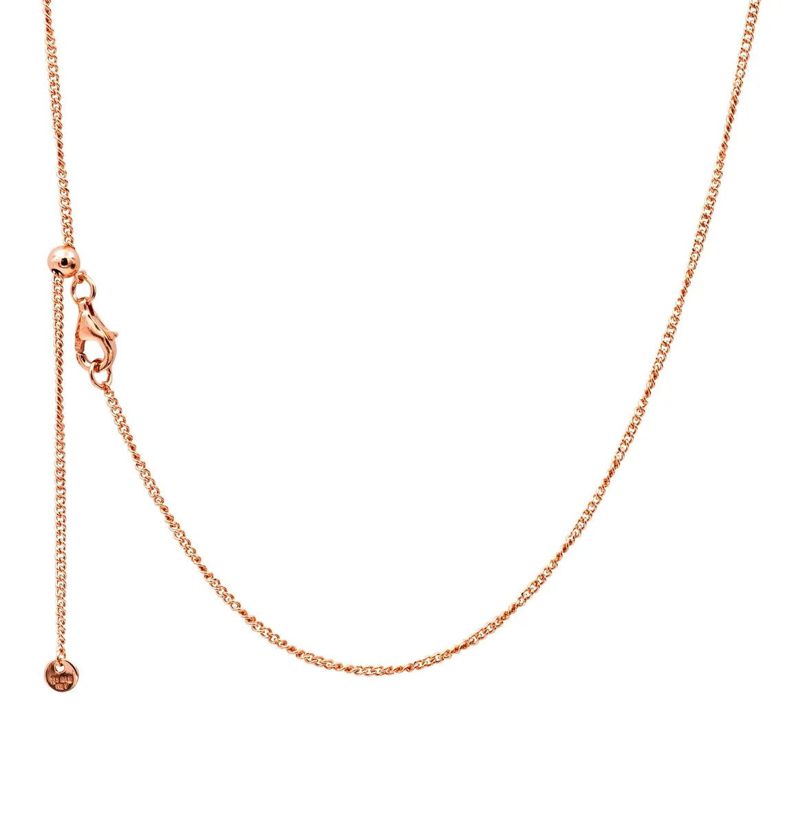 PANDORA PANDORA Rose Gold Sterling Silver Necklace with Sliding Clasp — product photo