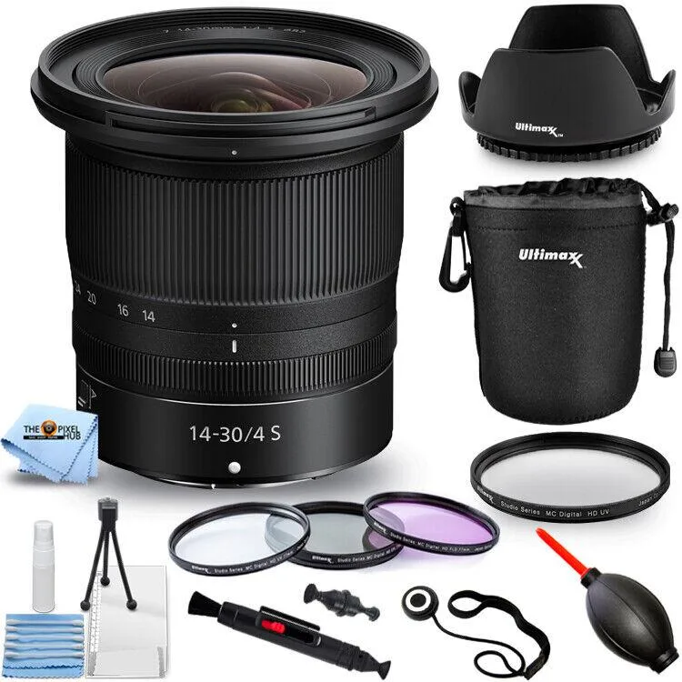 Nikon Global Nikon NIKKOR Z 14-30mm f/4 S Lens 20070 Filter Kit Pouch Bundle camera lens — product photo