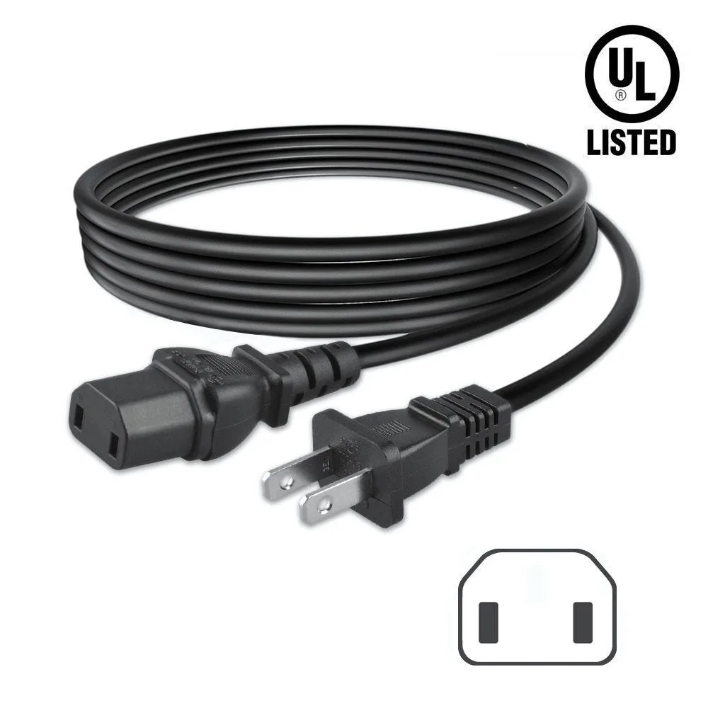 ABLEGRID ABLEGRID 2-Prong AC Power Cord Cable 6.6ft for NAD Amplifiers — product photo