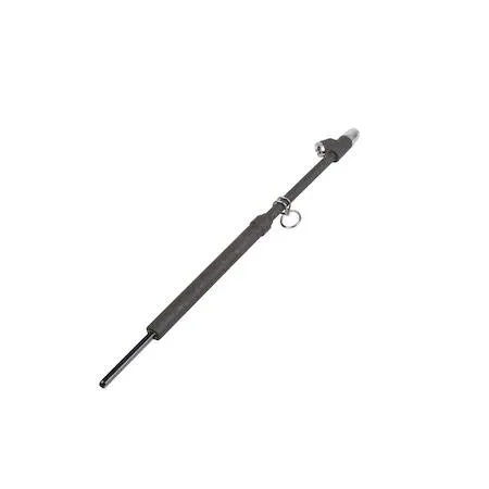 Matte black tire gauge with dual foot chuck and white reader bar