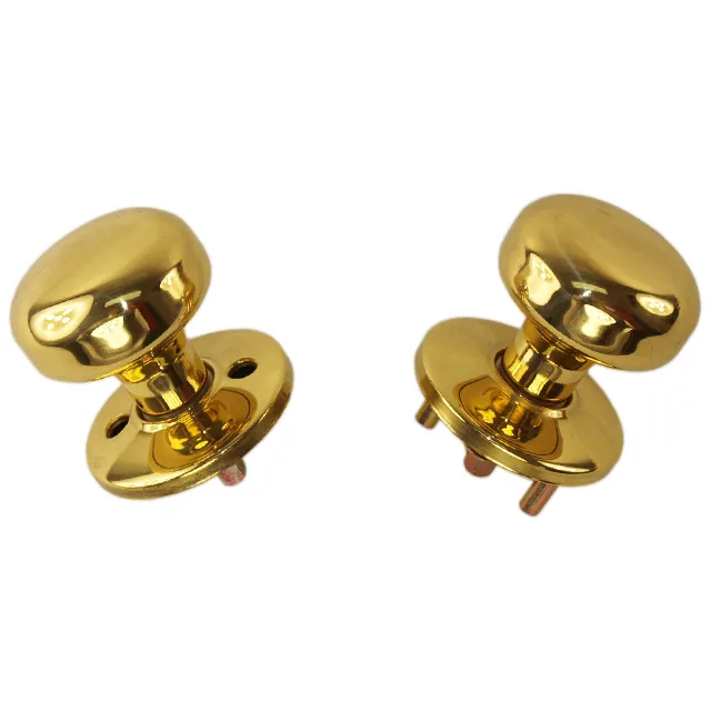 MAXTECH MAXTECH 10332 Polished Brass Door Lock Knob Rose Kit — product photo