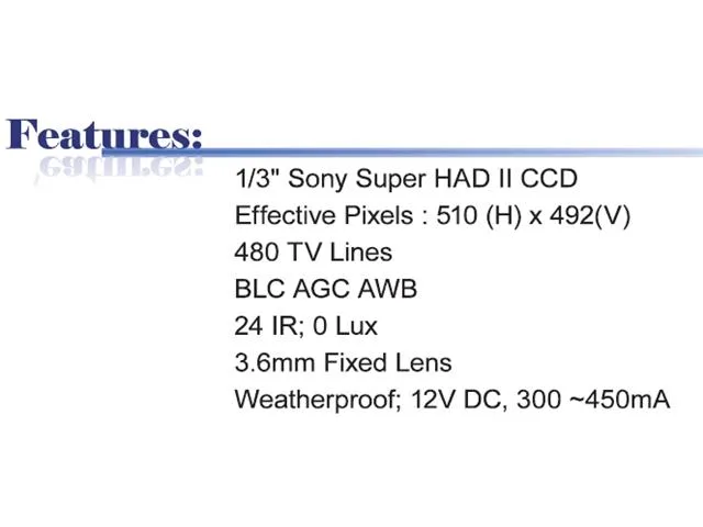 Bluecctv Bluecctv BL-IR9524-IN-B 480 TVL 3.6mm 24IR Dome Camera — product photo