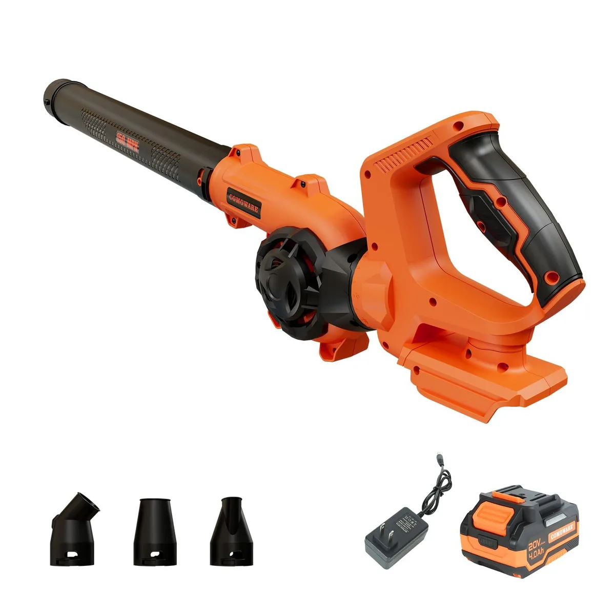  Rosewill Cordless Blower 210 CFM 4.0Ah Battery 270° Handle 3 Nozzles — product photo