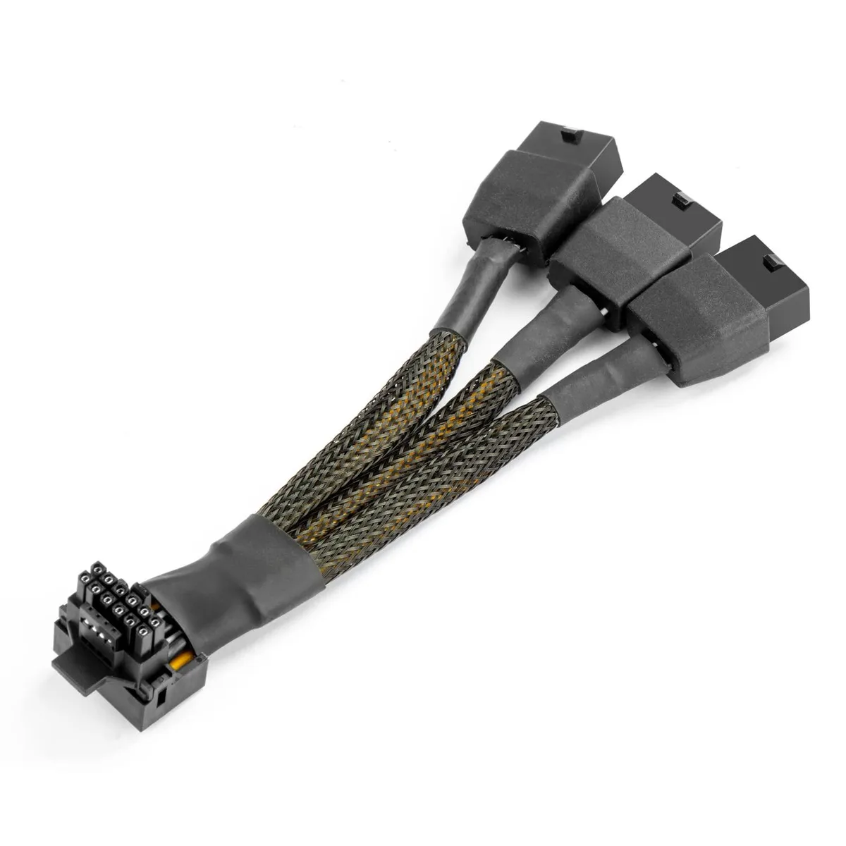  Monoprice 1 to 3 Type B 16 Pin to 3x 8 Pin 12VHPWR 600W 90 Degree Right Angle Cable — product photo