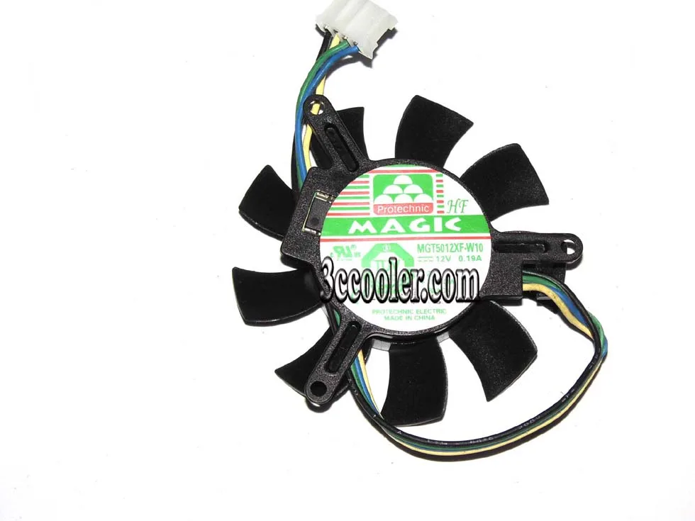 Zyvpee Zyvpee MGT5012XF-W10 12V 0.19A 4-pin vga cooling — product photo